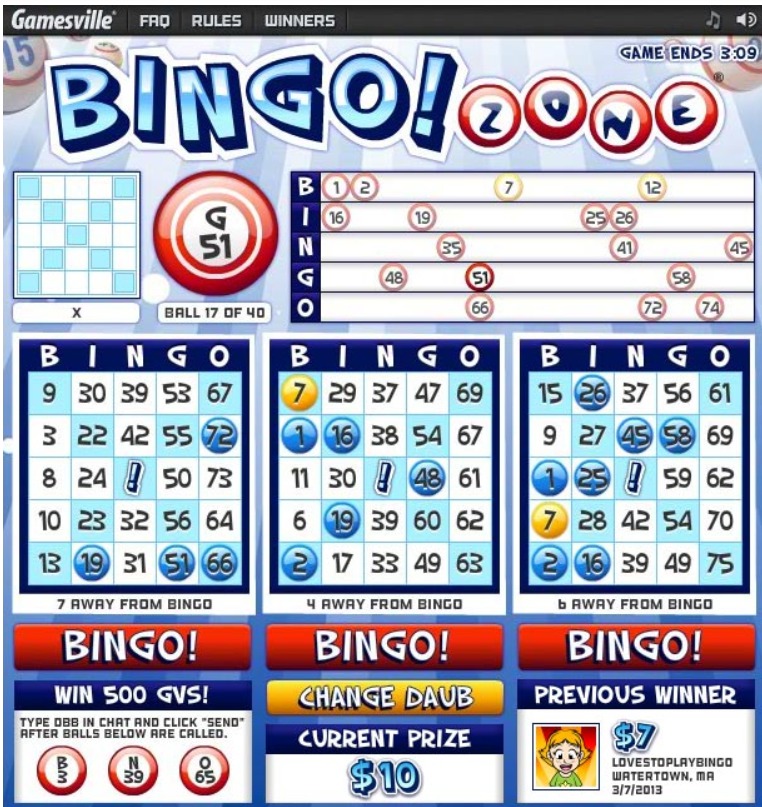 Gamesville Bingo