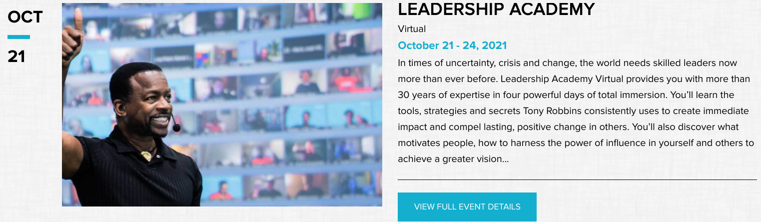 Tony Robbins Leadership Academy